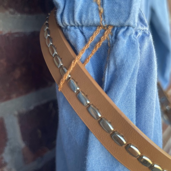 Little Girl’s Justice Soft Denim Dress With Belt Size 12 Has Spots - Picture 11 of 12